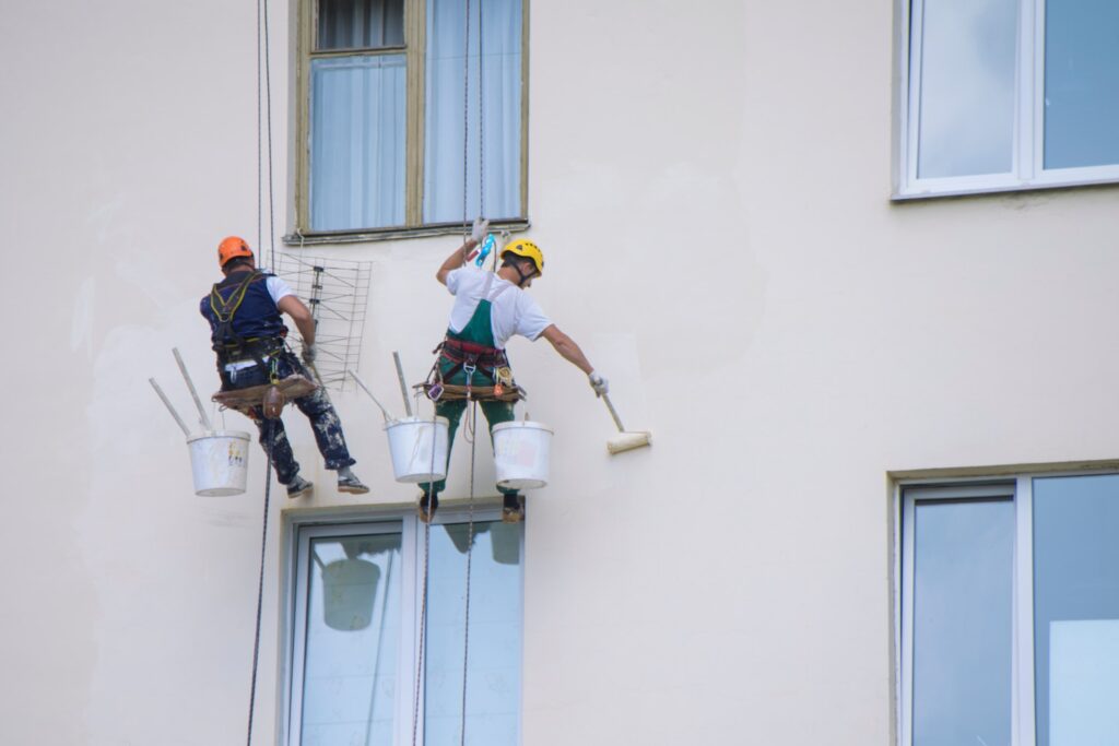 painters paint the house